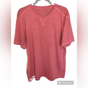 Men’s t-shirt, short sleeve, size xl, casual lululemon, salmon, workout athletic